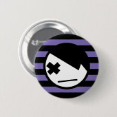 emoはの1つを縞で飾ります 缶バッジ (正面&裏面)