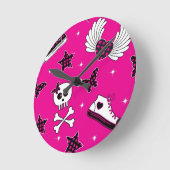 Emoシンボル ラウンド壁時計 (傾斜)