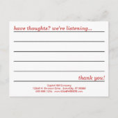 emoスタイルコメントカード ポストカード (正面)