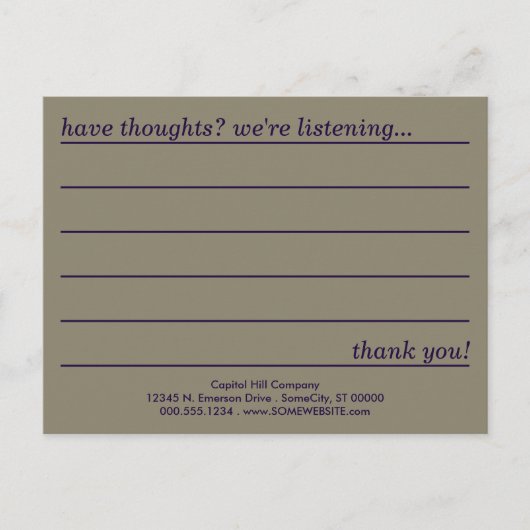 emoスタイルコメントカード ポストカード (正面)