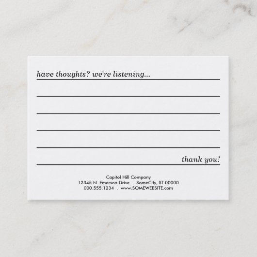 emoスタイルコメントカード 名刺 (正面)