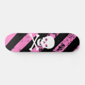 EMOストライプはスカルと骨を割った スケートボード (横)