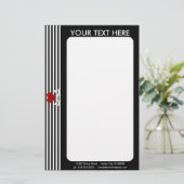 emoハートと十字骨 便箋 (スタンド正面)