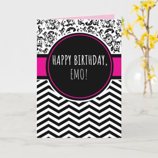 Emo誕生日カード カード (黄色い花)