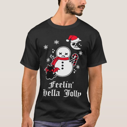 Emo Christmas Goth Sarcastic Meme Horror Gothic Sn Tシャツ (正面)