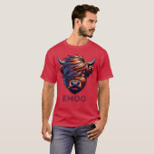 Emo Cow Cute Scottish Highland Emoo Grunge Men Wom Tシャツ (正面フル)