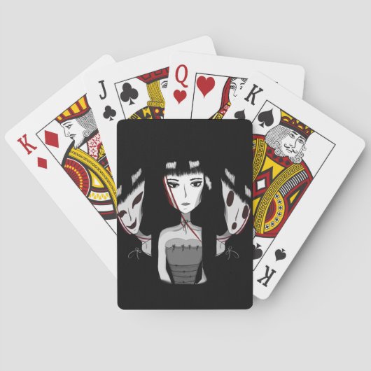 Emo Girl Playing Cards トランプ (裏面)