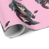 Emo girl with long black hair ラッピングペーパー (ロールコーナー)
