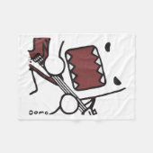 Emo Scence Guitar Domo Y2k Japanese  フリースブランケット (正面(横))