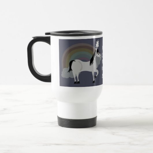 Emo Unicorn泣き叫びインマイコーヒー トラベルマグ (左)