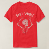 Emo vibes, funny goth skeleton red tie for elder g tシャツ (デザイン正面)
