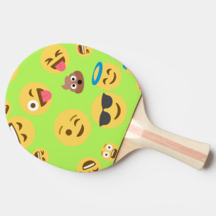 Emojiおもしろいなパターン(緑) 卓球ラケット