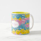 Emojiのおもしろいのデザインパターン ツートーンマグカップ (正面右)