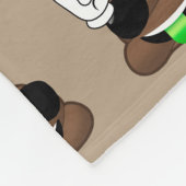 Emojiのウンチの石 フリースブランケット (角)