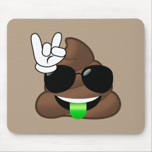 Emojiのウンチの石 マウスパッド
