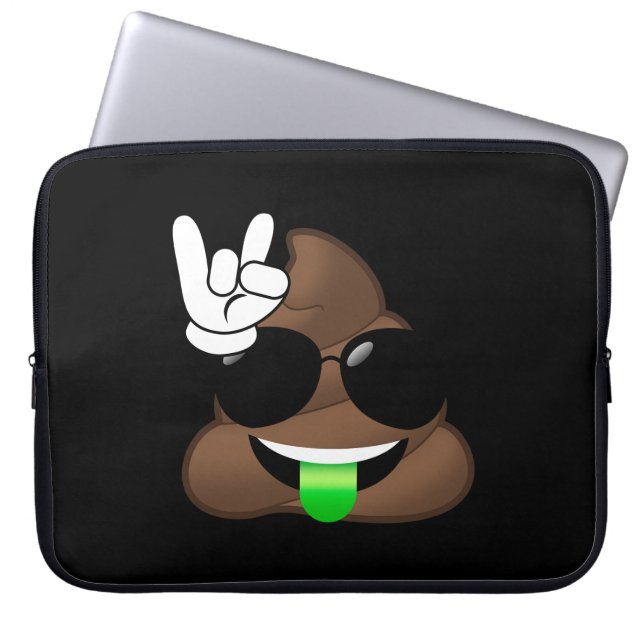 Emojiのウンチの石 ラップトップスリーブ (正面)