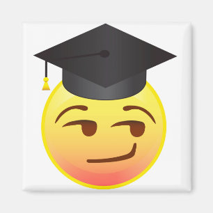 Emojiのギフトの磁石の頭が切れるできざな卒業のクラス マグネット