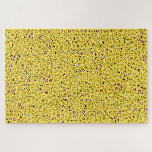 Emojiのジグソーパズルの懸命 ジグソーパズル (横)