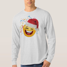 emojiのパーティーの楽しいクリスマスのTシャツのデザイン Tシャツ
