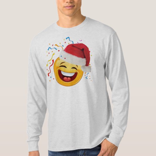 emojiのパーティーの楽しいクリスマスのTシャツのデザイン Tシャツ (正面)
