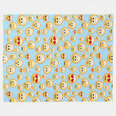 Emojiのパーティーカスタマイズことができます フリースブランケット (正面(横))