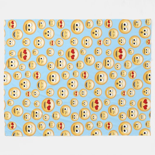 Emojiのパーティーカスタマイズことができます フリースブランケット (正面(横))