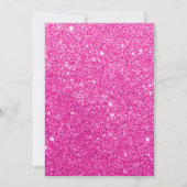 Emojiのピンクのグリッターの誕生日の招待状 招待状 (裏面)