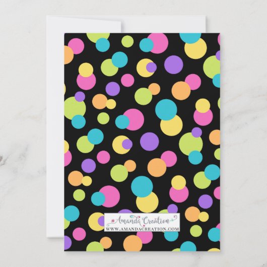 Emojiのメールや文字を打つの誕生日のパーティの招待状 招待状 (裏面)