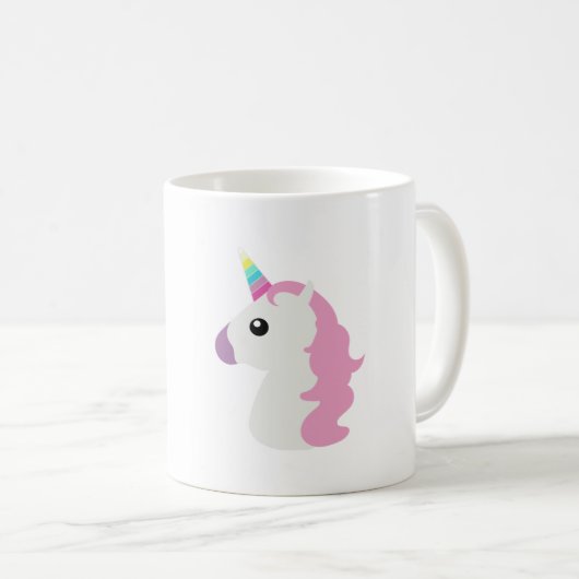 Emojiのユニコーン コーヒーマグカップ (正面右)