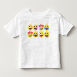 Emojiのワイシャツ- Emojiは直面します トドラーTシャツ