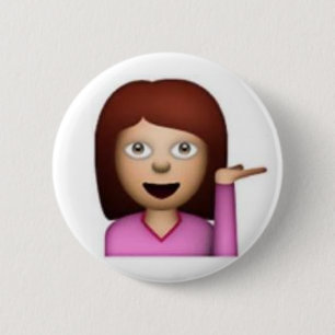 Emojiの女の子 缶バッジ