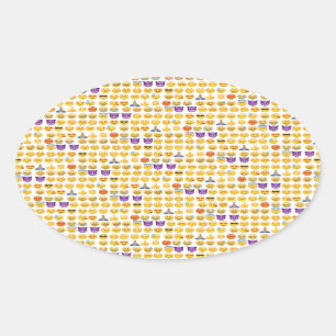 emojiの積み過ぎ 楕円形シール