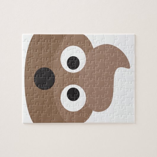 Emojiの笑わされるな衝撃を与えられたウンチ ジグソーパズル (横)