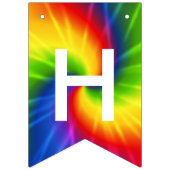 Emojiの絞り染めの誕生日の旗 バンティングフラッグ (第2の旗)