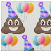 Emojiの誕生日のウンチのパーティーの生地 ファブリック (見本)