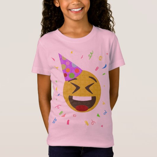 Emojiの誕生日のワイシャツ-幸せな顔Emoji Tシャツ (正面)
