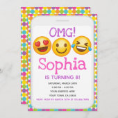 Emojiの誕生日の招待状 招待状 (正面/裏面)