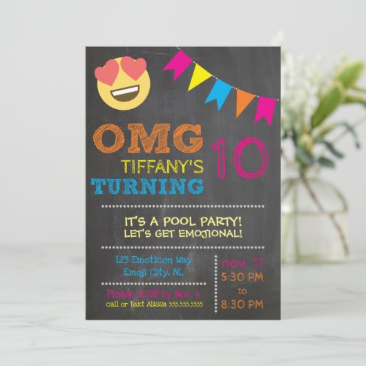 Emojiの誕生日 招待状 (スタンド正面)