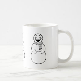 Emojiの雪だるまのマグ コーヒーマグカップ