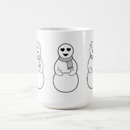 Emojiの雪だるまのマグ コーヒーマグカップ
