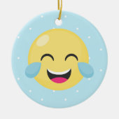 Emojiの騒々しい点を笑わせること セラミックオーナメント (正面)
