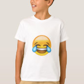 Emojiの騒々しいTシャツを笑わせている子供 Tシャツ (正面)
