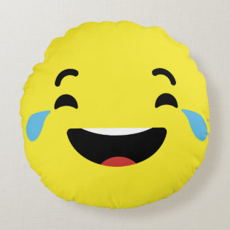 Emojiを笑わせる叫び ラウンドクッション