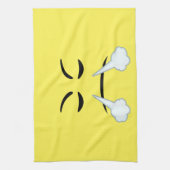 Emojiを蒸気を発すること キッチンタオル (縦)