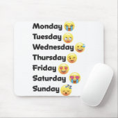 Emojiコンピュータマウスパッド曜日 マウスパッド (マウス)