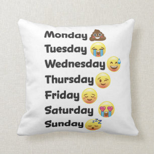 Emoji曜日は枕に直面します クッション
