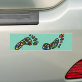 Emoji芸術の環境の足跡のステッカー バンパーステッカー (車上)