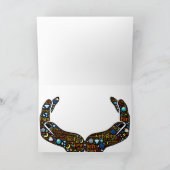 emoji芸術の神聖な存在そして思いやりがある手 カード (内部)