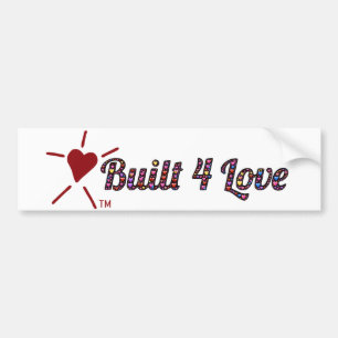Emoji芸術、ハートに満ちた、Built4Loveおよびロゴ バンパーステッカー