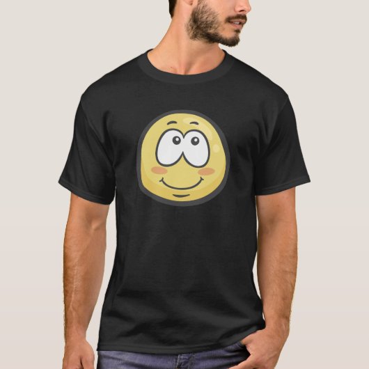 Emoji: 微笑の目が付いている微笑の顔 tシャツ (正面)
